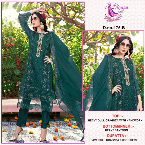 Dinsaa 175 Occasional Organza Designer Pakistani Suit Collection